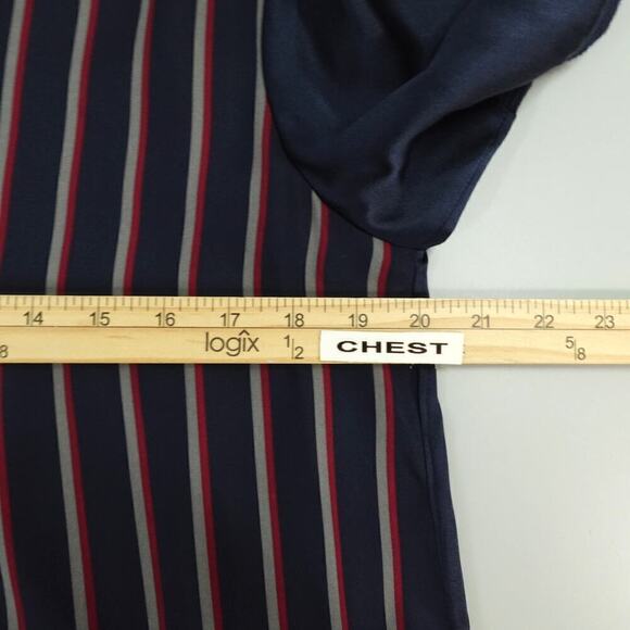 Vince Silk Top Womens Small Blue Striped Satin Capsule Minimalist - Picture 11 of 16